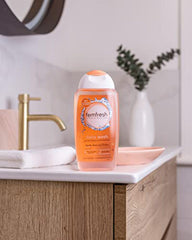 Femfresh textura del gel en primer plano, apariencia suave y cremosa