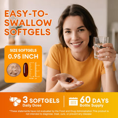 Softgel Femmetra en mano listo para tomar mostrando comodidad de uso