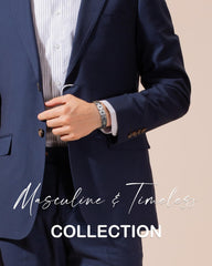 Feraco pulsera combinada con ropa de oficina mostrando uso formal y casual