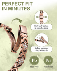 Feraco pulsera en muñeca para comparar tamaño y ajustar comodidad