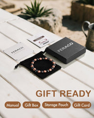 Feraco pulsera en mano para comparar tamaño, ayuda a elegir la talla correcta