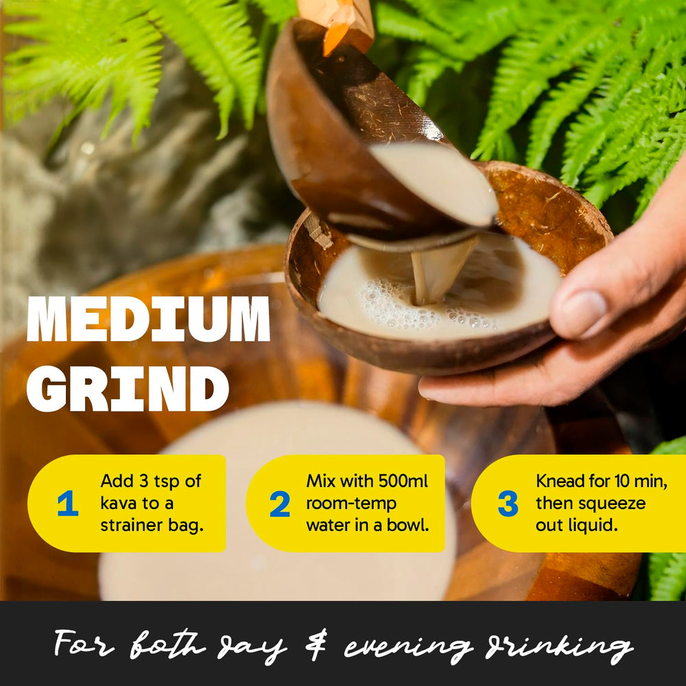 Fiji Vanua Kava en uso: amasando para extraer sabor auténtico