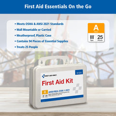 First Aid Only kit en la guantera del automóvil para primeros auxilios móviles