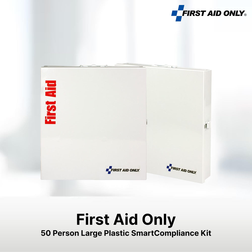 First Aid Only interior con compartimentos etiquetados que facilitan la organización