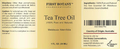 First Botany botella oscura protegiendo el aceite de la luz