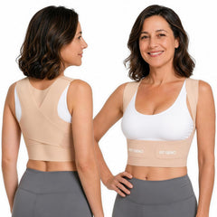 Fit Geno vista frontal del corrector mostrando diseño beige y discreción