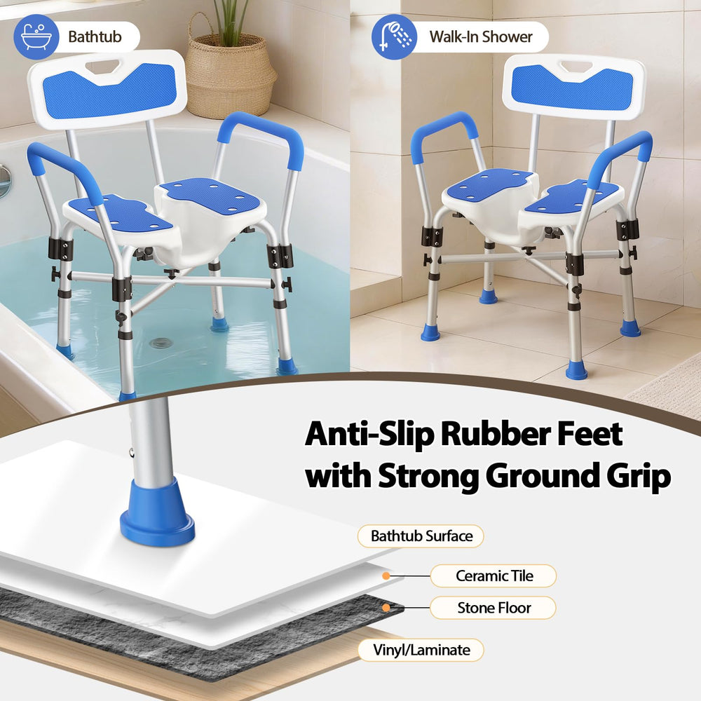 FITGOT silla en baño real mostrando uso cómodo y mayor independencia