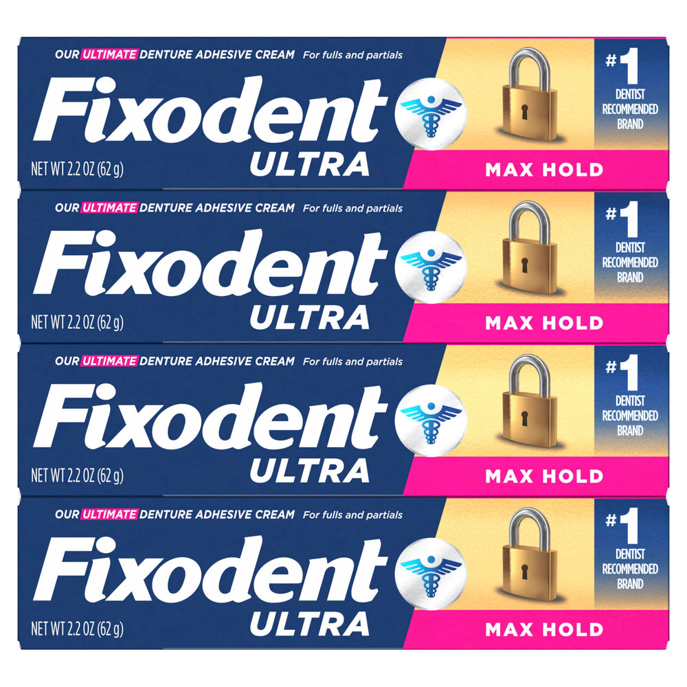 Fixodent cartón reciclable del pack resaltando embalaje responsable