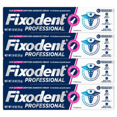 Fixodent prótesis colocada con producto, resultado estable y cómodo