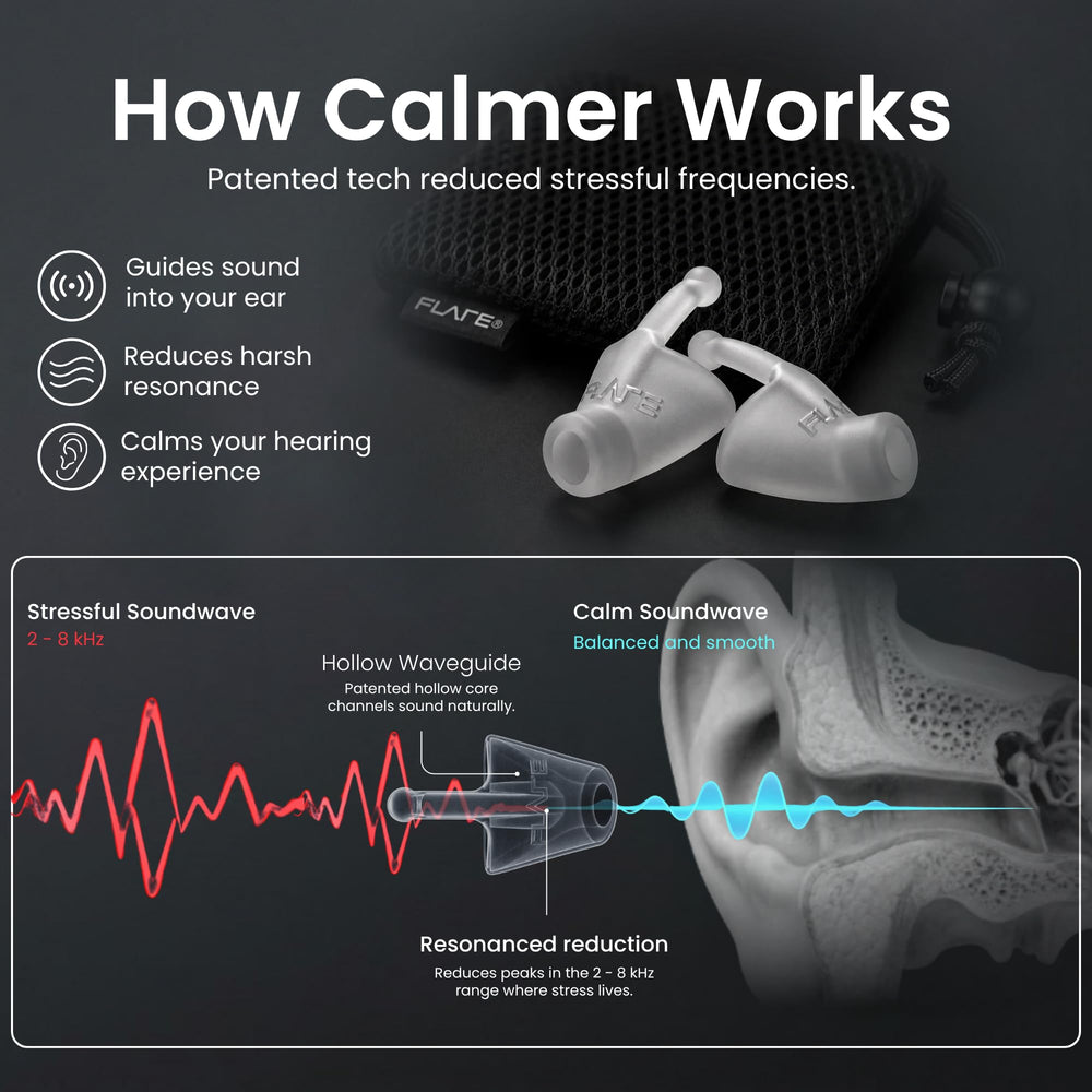 FLARE AUDIO Calmer comparación de tamaño para llevar en bolsillo