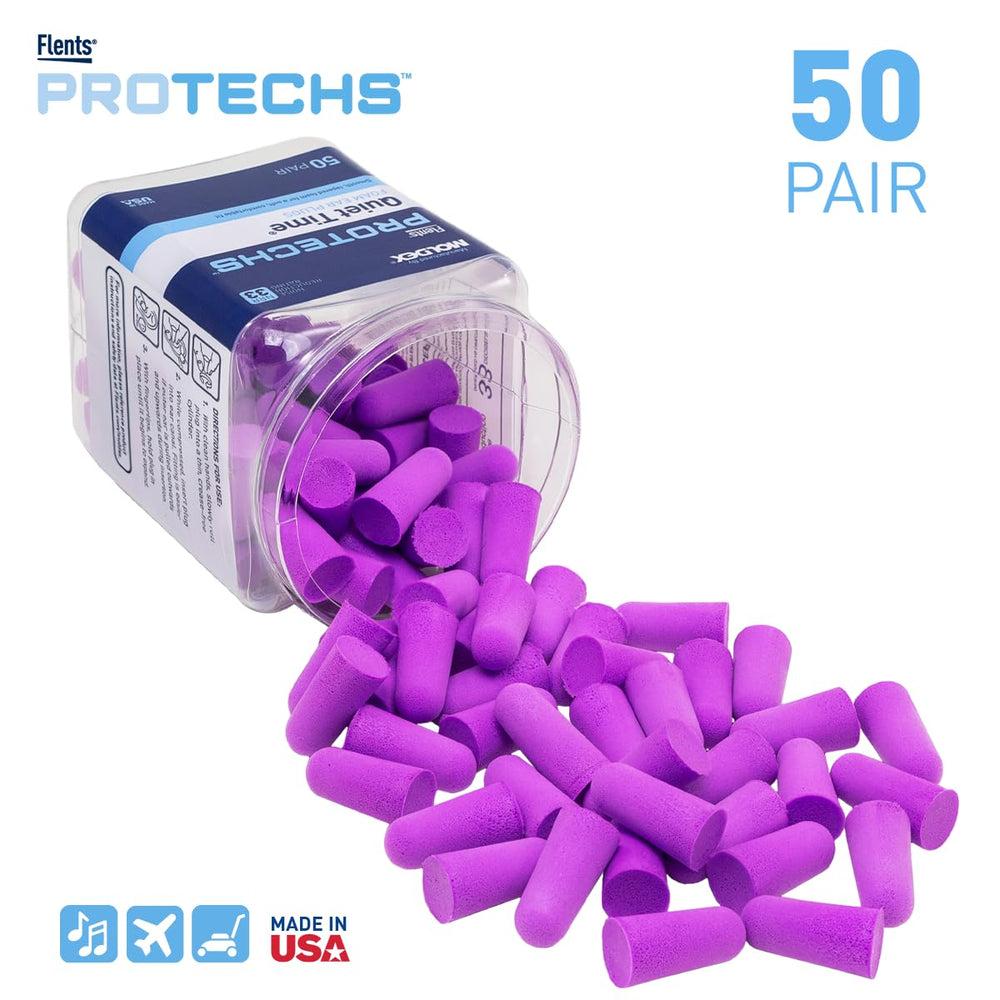 Flents persona durmiendo con tapones puestos para descanso más silencioso