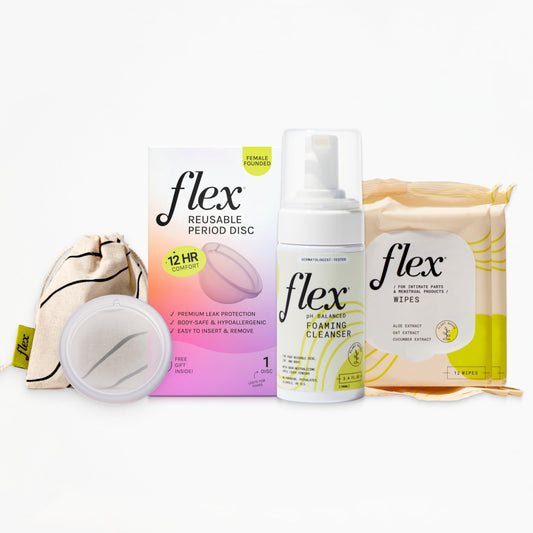 FLEX disco frontal mostrando forma y borde firme para evitar fugas