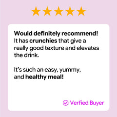 FLIMEAL etiqueta nutricional mostrando proteína y bajo azúcar, transparencia