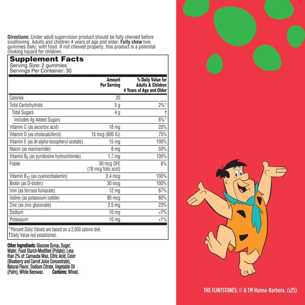 Flintstones niños sonrientes con familia sugiere aceptación del sabor