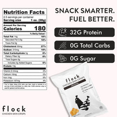 Flock chips agregados sobre ensalada para añadir proteína y textura