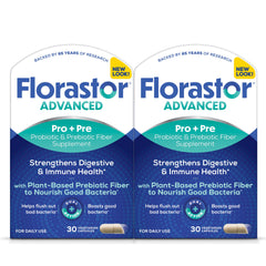 Florastor frontal del empaque mostrando marca y beneficio digestivo