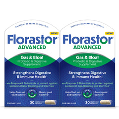 Florastor envase frontal mostrando diseño y beneficios para digestión