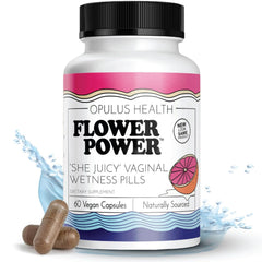 Flower Power envase She Juicy frente mostrando diseño y beneficio de hidratación