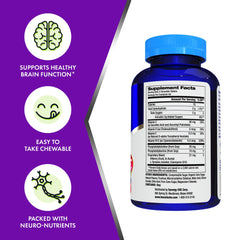 Focus Factor primer plano textura del masticable y facilidad de masticación