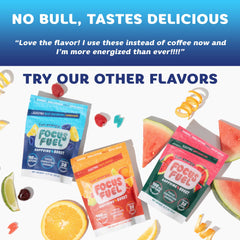 FocusFuel etiqueta de ingredientes destacando nootrópicos y cafeína natural