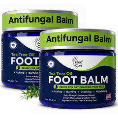 FOOT CURE envase frontal mostrando diseño y tamaño práctico