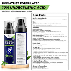 FOOT CURE niebla de spray en primer plano que muestra textura refrescante