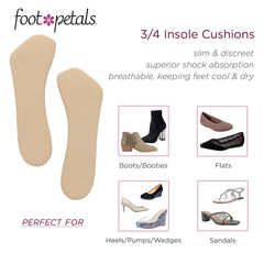 Foot Petals comparación de tamaño en mano para ver perfil delgado