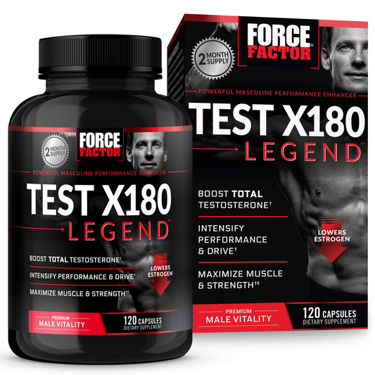Force Factor envase frontal mostrando la marca y beneficio de vitalidad