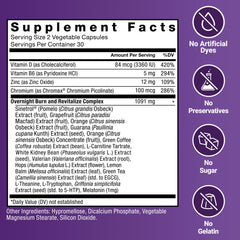 Force Factor ingredientes clave ilustrados para apoyo metabólico nocturno