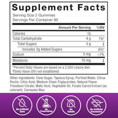 Force Factor etiqueta con información de 10 mg melatonina y seguridad clara