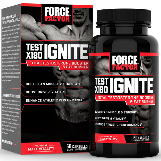 Force Factor envase frontal mostrando el producto y beneficio de energía