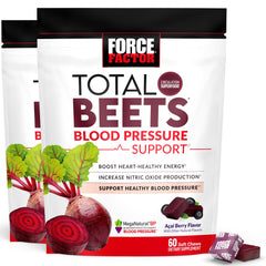 Force Factor empaque frontal mostrando masticables y beneficios