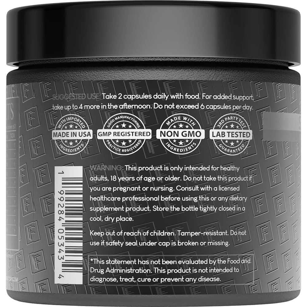 Formulation Factory Self Obsessed Maxxed polvo/ingredientes en primer plano para claridad