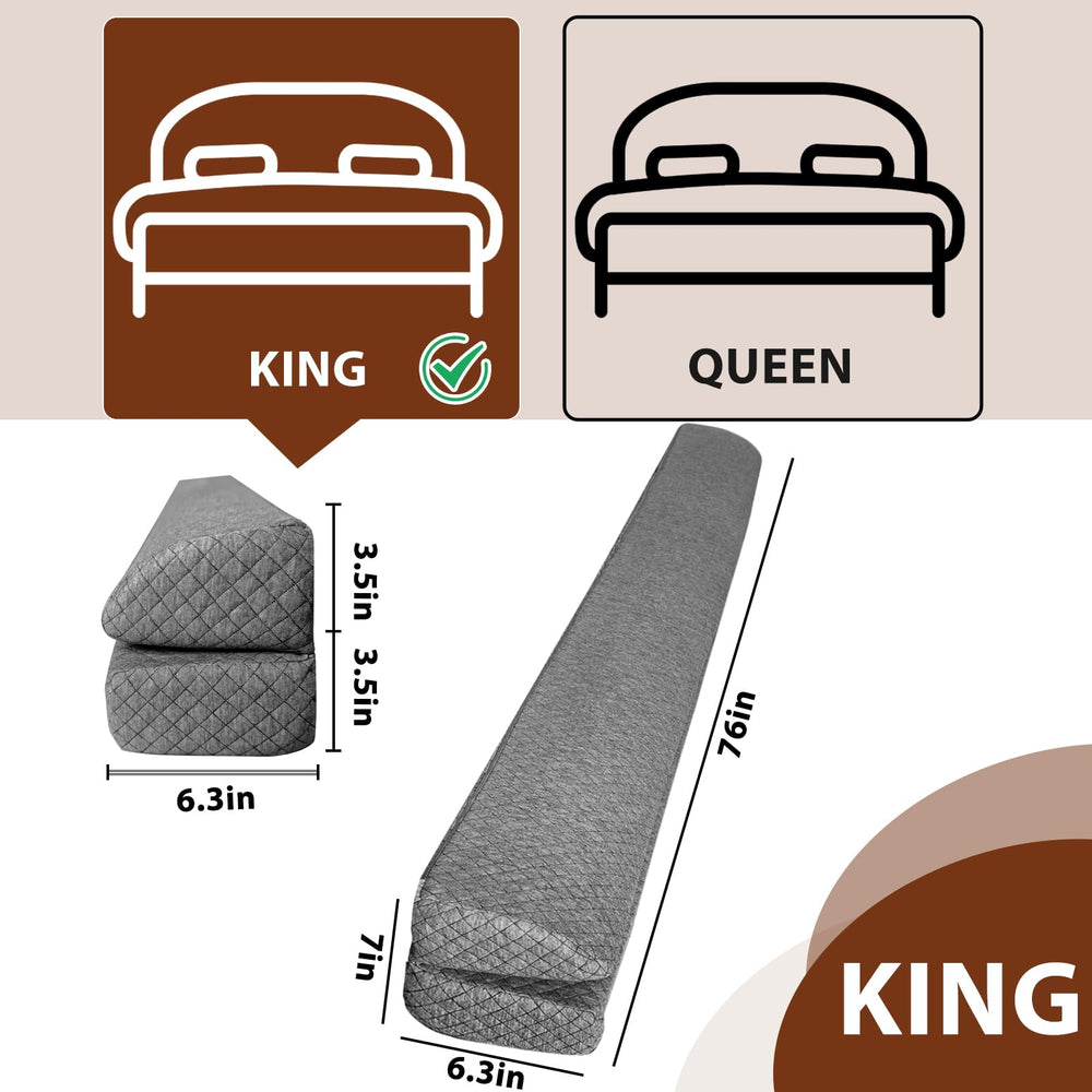 FOUXTEL cuña junto a regla mostrando tamaño king y ajuste