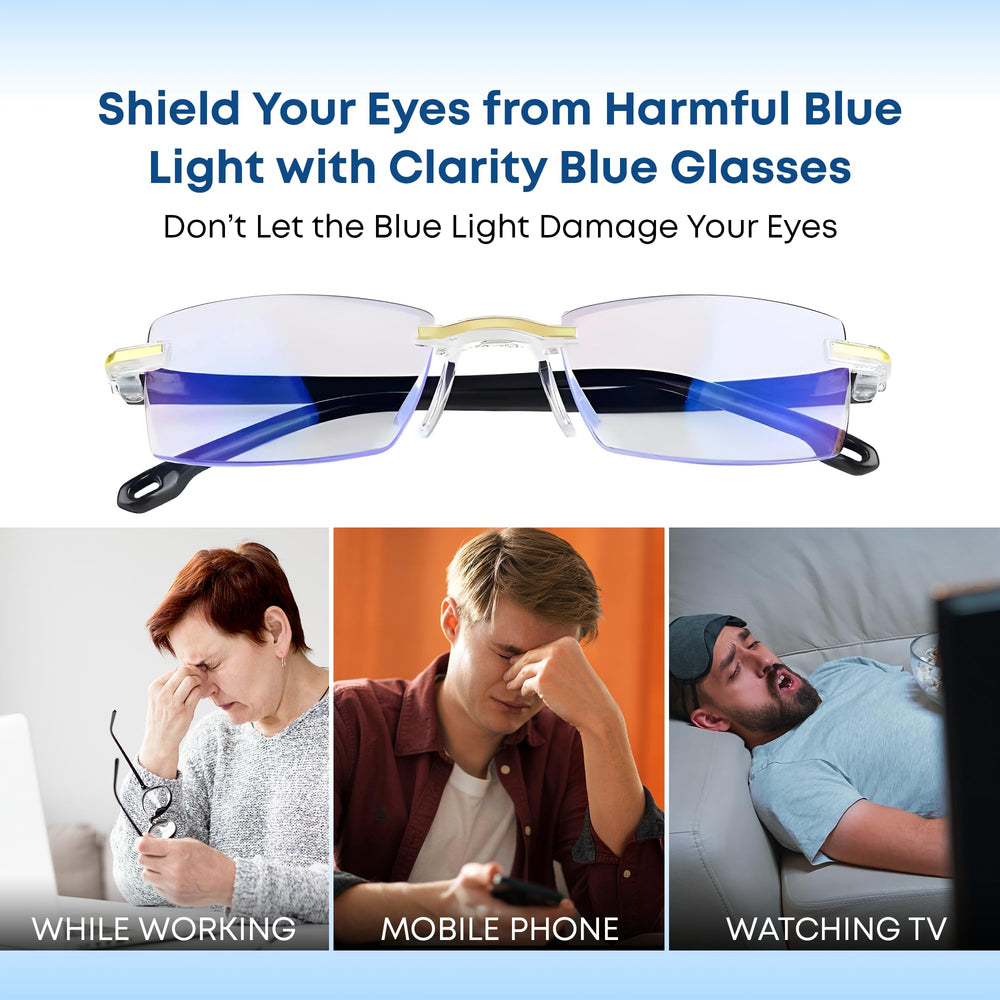 FREEZE2TRIM Clarity Blue detalle lateral de montura y varillas flexibles