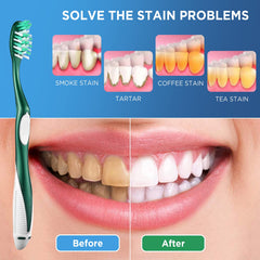Fremouth cepillo junto a una mano para comparar tamaño y escala real