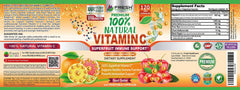 FRESH HEALTHCARE etiqueta nutricional legible con ingredientes clave
