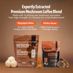 FreshCap Mushrooms textura del polvo instantáneo que se disuelve fácilmente para conveniencia