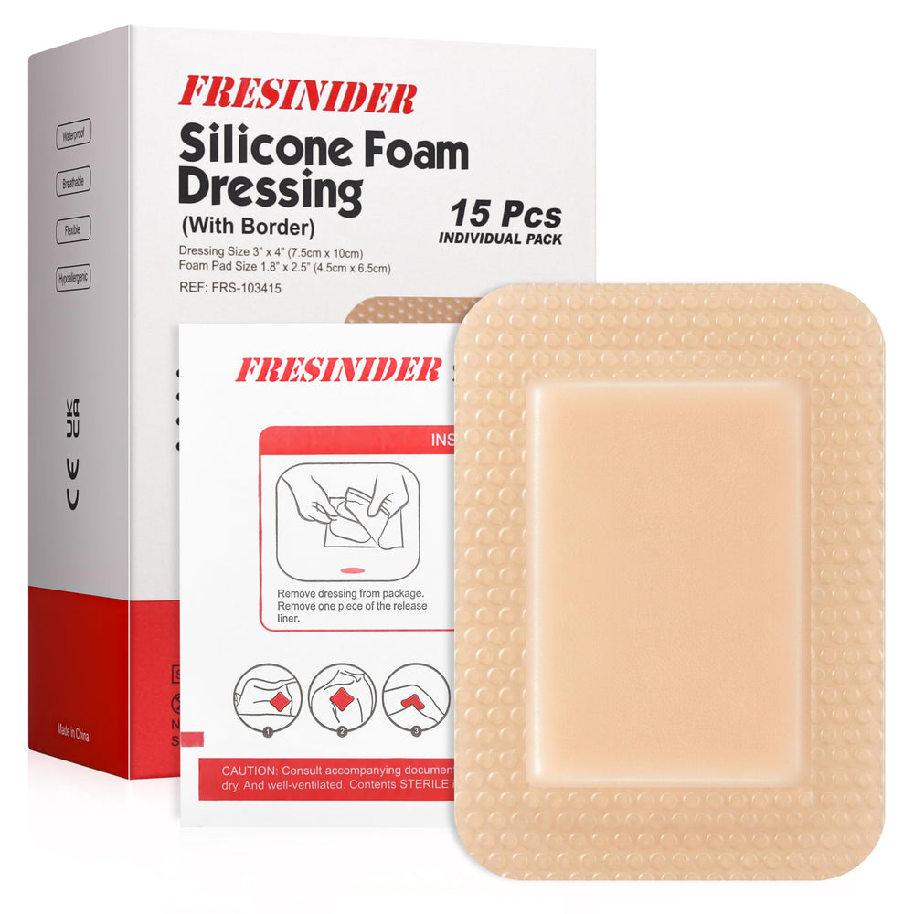FRESINIDER frente del empaque mostrando 15 apósitos y beneficios de uso