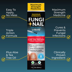 Fungi-Nail textura del líquido sobre piel, penetración rápida y sensación calmante