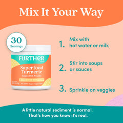 Further Food envase 60 g junto a una mano para mostrar el tamaño real
