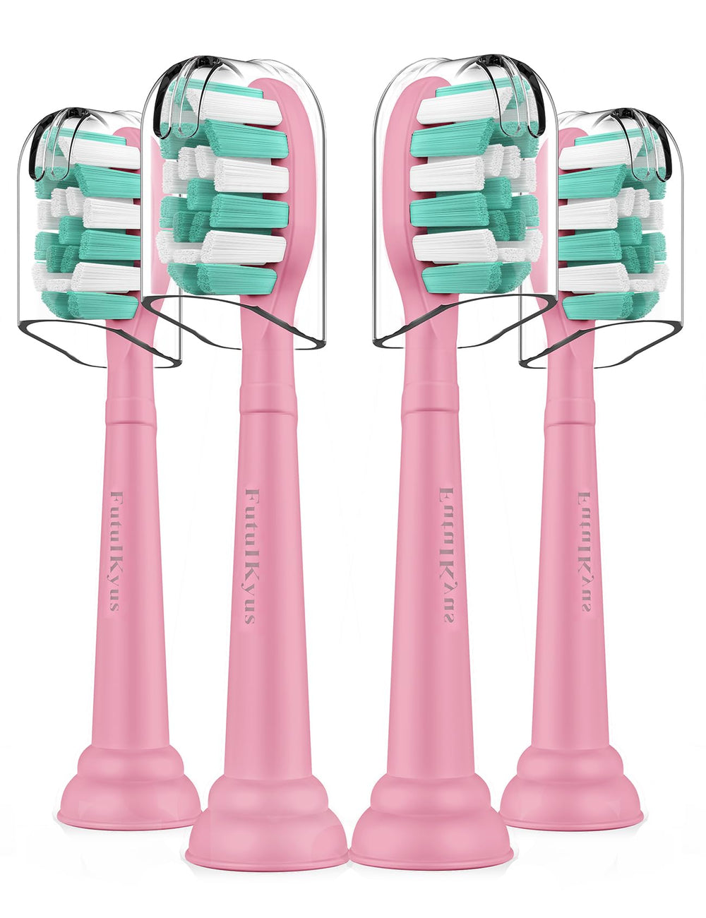 Futulkyus frontal del pack rosa mostrando cuatro cabezales, reemplazo económico