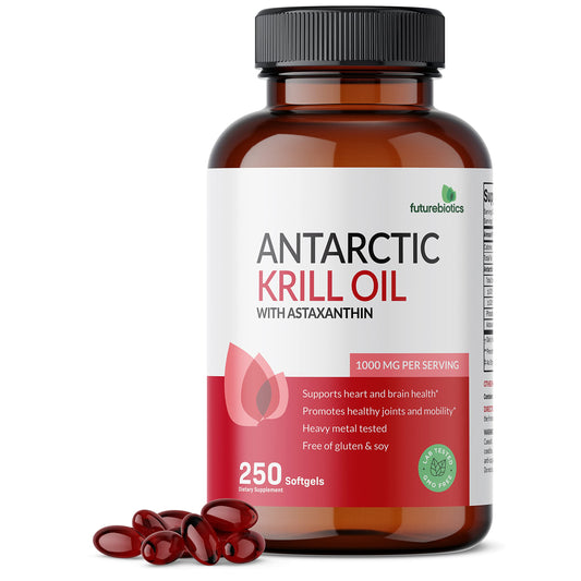 Futurebiotics Aceite de Krill Antártico botella: apoyo al bienestar diario.