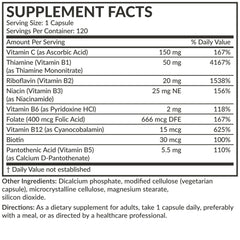Futurebiotics etiqueta informativa que resalta ingredientes y calidad cGMP