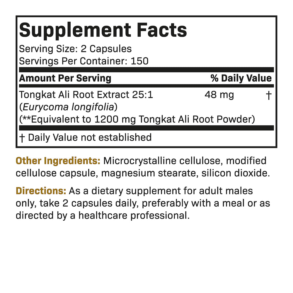 Futurebiotics Longjack Tongkat Ali: uso diario para apoyo de energía y resistencia.