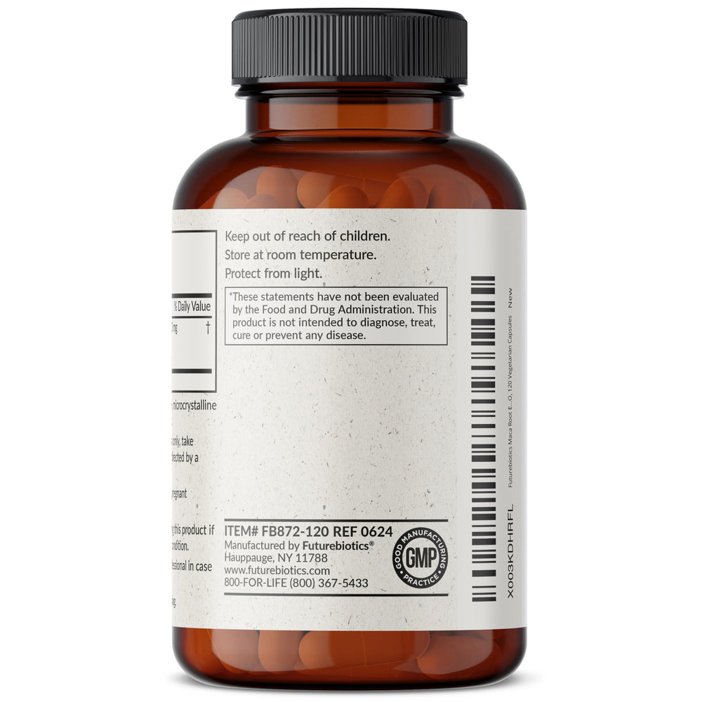 Ingredientes puros de Maca Raíz en fórmula de Futurebiotics
