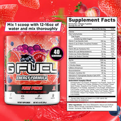 G Fuel bebida preparada en vaso mostrando color y disolución rápida