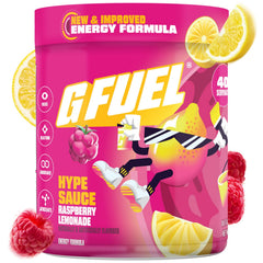 G Fuel frasco frontal mostrando etiqueta y sabor frambuesa-limonada beneficios energéticos