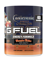 G Fuel bote frontal mostrando la etiqueta Pineapple Guava Citrus y energía sostenida
