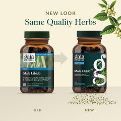 Gaia Herbs cápsulas alineadas sobre fondo blanco, aspecto profesional